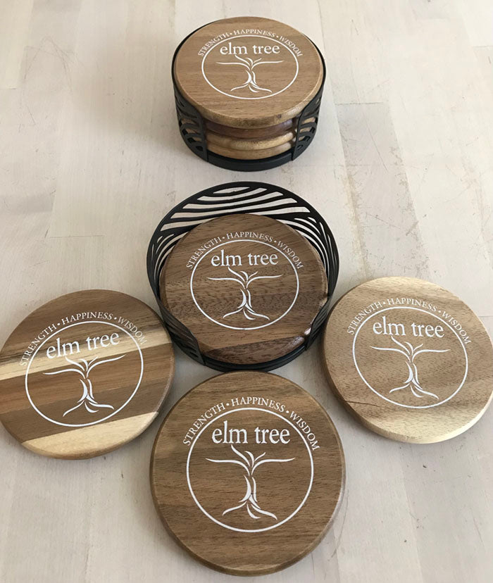 Elm Tree - Acacia Wood Coaster