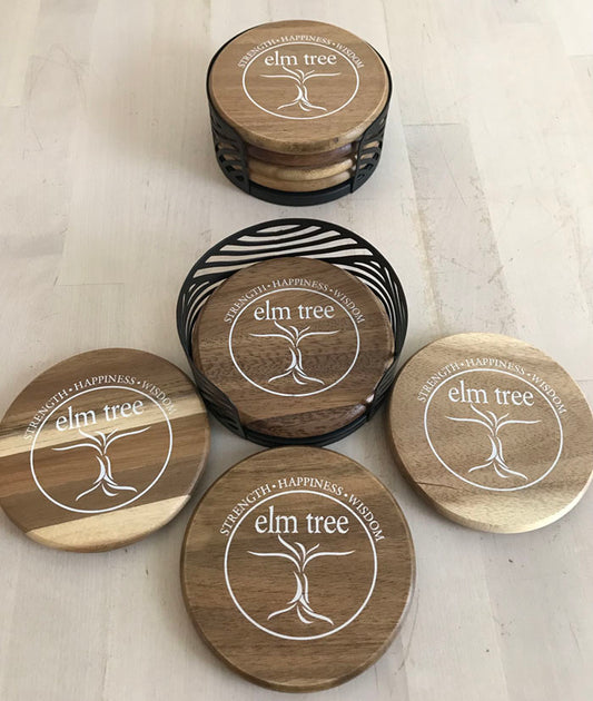 Elm Tree - Acacia Wood Coaster